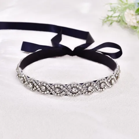 Cintura da Sposa in Strass Fatta a Mano Fascia per Abito da Sposa con Nastro Cintura in Cristallo per Donne