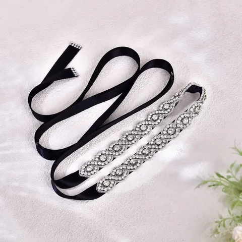 Cintura da Sposa in Strass Fatta a Mano Fascia per Abito da Sposa con Nastro Cintura in Cristallo per Donne