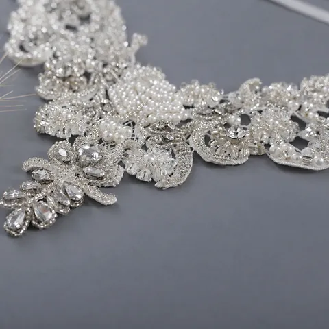 Braut Spitze Falscher Kragen Schal Handgemachte Künstliche Perle Strass Wolke Schulter Kette Hochzeit Zubehör