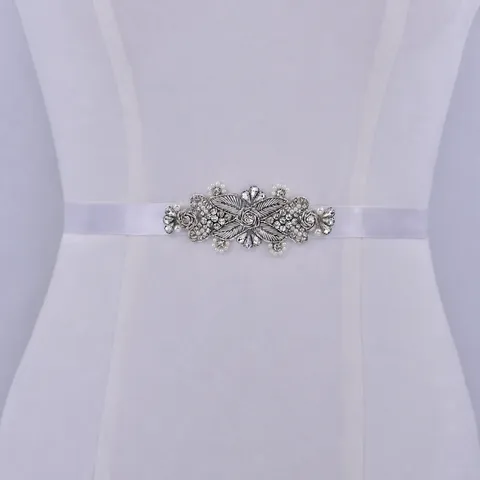 Cintura da Sposa in Strass Fascia per Abito da Sposa Ricamo Fatto a Mano Cintura in Cristallo Accessori Moda per Festa di Matrimonio da Donna