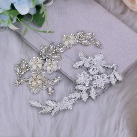 Handmade Pearl Rhinestone Shoe Clips Applique DIY Bridal Wedding Shoe Accessories Garment Trims Patches