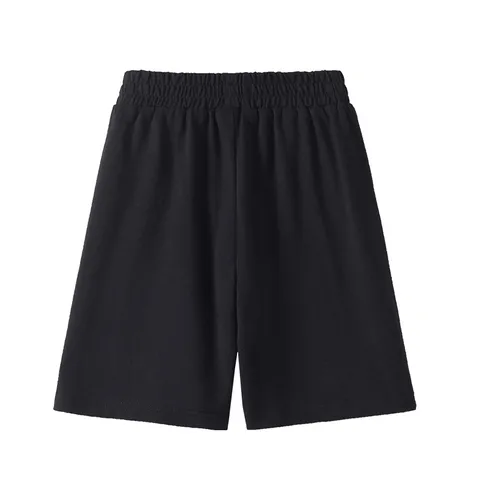 Kids Casual Cotton Shorts Elastic Waistband Solid Color Sweat Shorts For Boys Girls Summer Sports Running Active Shorts