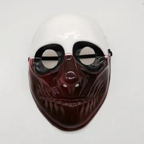 Scary Clown Mask For Cosplay Plastic Horror Mask With Fake Hair For Halloween Carnival Party Stage Performance Props Accessories