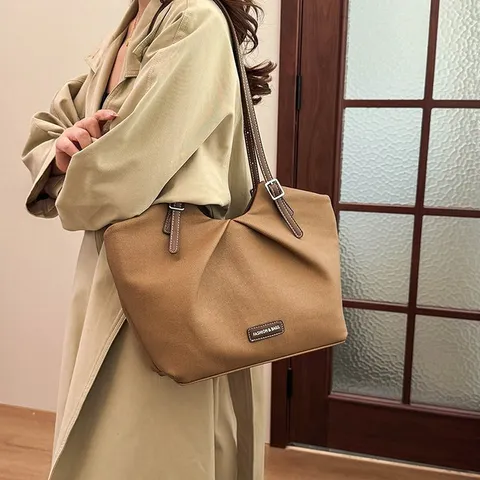 Women's Large Capacity Vintage Tote Bag PU Leather Casual Shoulder Handbag Commuter Work Bag With Dual Straps