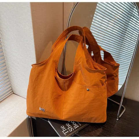 Women Casual Oxford Cloth Shoulder Bag Large Capacity Tote Bag Multi Function Underarm Bag Daily Commuting Handbag