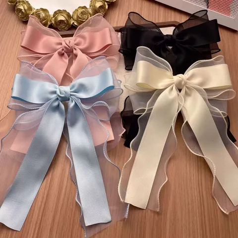 Fermaglio per Capelli con Fiocco Dolce Molletta Elegante Stile Balletto Accessorio Capelli