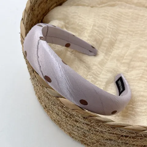 Cerchietto In Raso A Pois In Stile Retro Francese Con Spugna Accessorio Per Capelli Per Donne