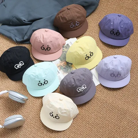 Kinder Baseballkappe Schnelltrocknendes Gewebe Süße Große Augen Stickerei Sonnenschutz Verstellbare Outdoor Mütze Für Kinder Jungen Mädchen