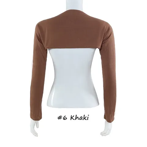 Manchettes de Protection Solaire en Coton Modal Respirant pour Femmes Couleur Unie Anti-UV Boléro Shrug Accessoires