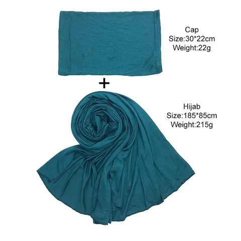 Damen Einfarbig Modal Schal Und Untertuch Mütze Set Weicher Baumwollmischung Hijab Und Hut Passendes Set Mode Accessoires