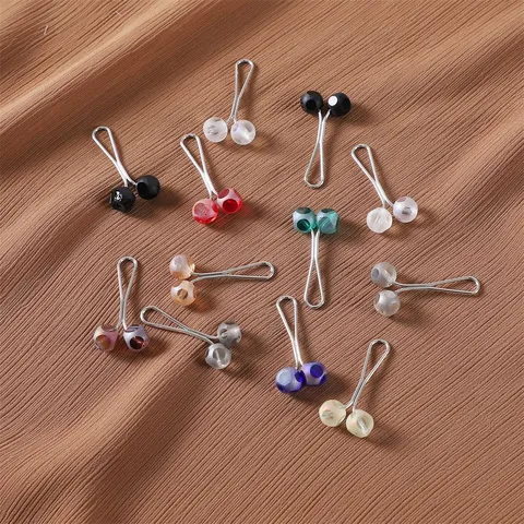 Clip per Sciarpa a U con Sfera di Cristallo Spilla in Metallo Chiusura Hijab Colore Misto Accessori Donna Gioielli