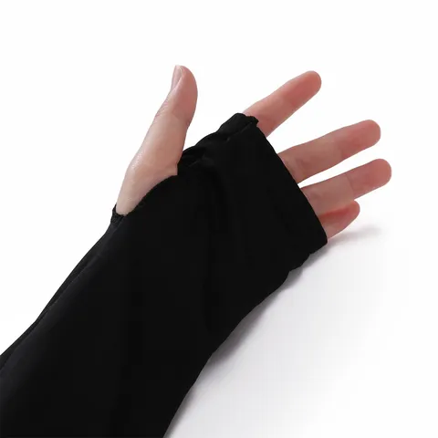 Manchettes de Bras Unies en Polyester Spandex pour Femmes Trou de Pouce Élastique Chaule-Épaule Protection Solaire