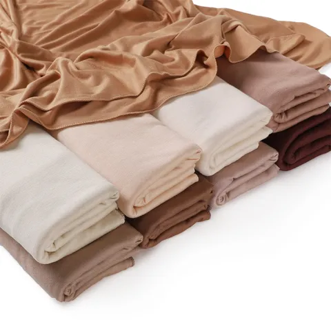 Damen Großer Einziger Farbe Modal Baumwolle Schal Weich Atmungsaktiv Leicht Hijab Wickel Mode Tägliche Accessoires