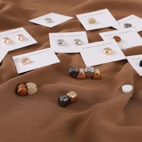 Clip Magnetica Geometrica in Lega per Sciarpa Spilla Scialle Fibbia a Calamita Multiuso per Hijab Gioielli di Moda da Donna