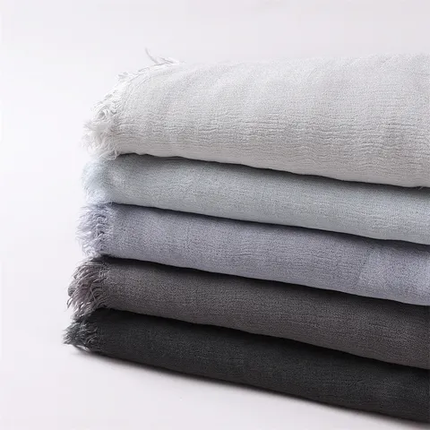 Damen Casual Einasb Farbiger Falten Rayon Schal Atmungsaktiv Leicht Quasten Langer Schal Weich Tägliche Reise Schal Kopfbedeckung