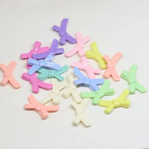 Perline Sciolte in Acrilico con Fiocco Accessori per Gioielli Fai da Te Perline Artigianali a Forma di Fiocco Carino per Braccialetto Collana