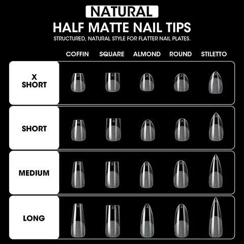 Conseils D'Ongles En Gel Doux Transparent Couverture Complète Extensions De Manucure Préformées Diverses Formes Salon Professionnel DIY