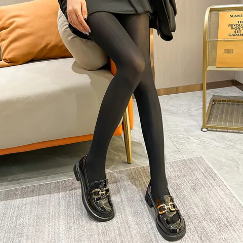 Medias de Nylon de Color Sólido para Mujer Fondo Antideslizante Alta Elasticidad Medias Moldeadoras Primavera Otoño Diario