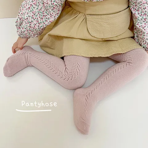 Collant a Righe Verticali Traforati Primavera Estate Bambini Neonati