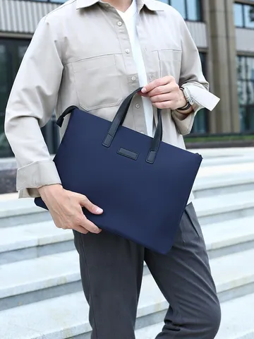 Business Laptop Briefcase For Men Large Capacity Waterproof Oxford Cloth Handbag For Office 14 15 Inch Document Computer Bag