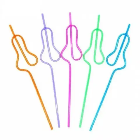 Creative Gourd Shaped Drinking Straws Reusable PET Party Straws For Wedding Event Birthday Celebration Colorful Drinkware Accessories