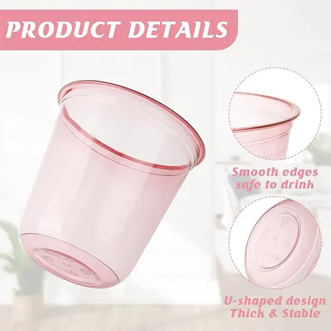 Bicchiere U in Plastica Rosa Bicchieri per Bevande Fredde Bicchieri in Plastica Rigida Ingrossata Per Festa Estiva Compleanno Cocktail