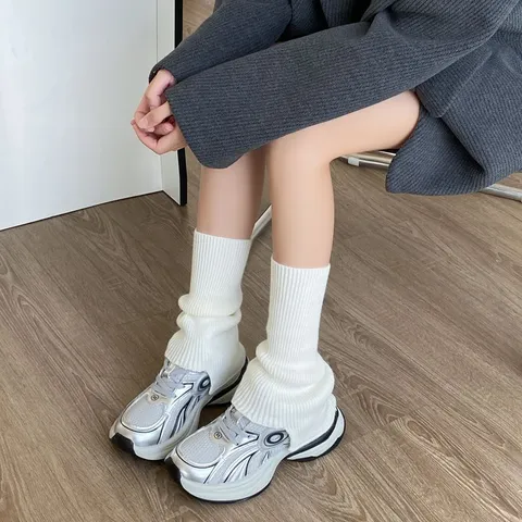 Women's Casual Fall Winter Knit Leg Warmers Y2K Aesthetic Ribbed Cuffs Boot Cuffs Stretchy Thermal Warm Socks