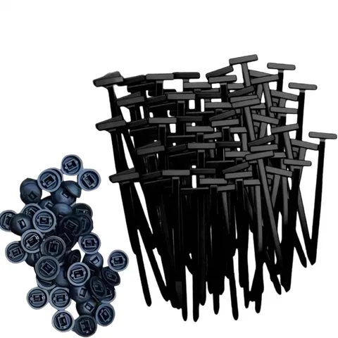 Automotive Nylon Cable Ties Plastic Fasteners Mudguard Fender Push Pin Clips Multi-Purpose Wire Binding Tools Black