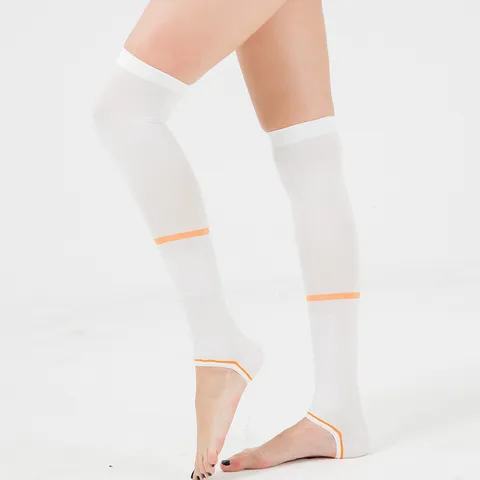 Medical Compression Socks High Elasticity Graduated Support Open Toe Mid Calf Anti Embolism Nursing Socks For Women Men