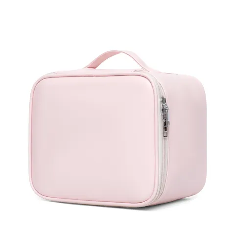 Grote Capaciteit PU Lederen Cosmetische Tas Waterdicht Draagbare Reizen Toilette Tas Make-up Pouch Voor Vrouwen