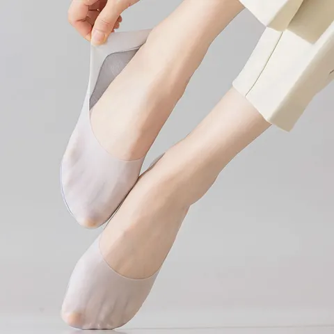 Women's Cotton No Show Socks Thin Invisible Boat Socks Solid Color Minimalist Summer Breathable Low Cut Casual Socks