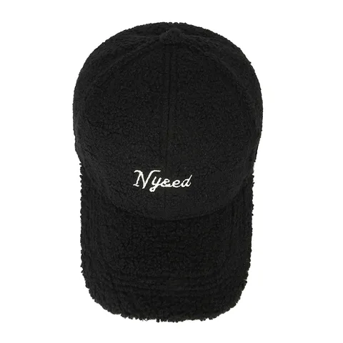 Women's Winter Warm Teddy Fleece Baseball Cap Casual Letter Embroidery Adjustable Dad Hat Fashion Outdoor Hat