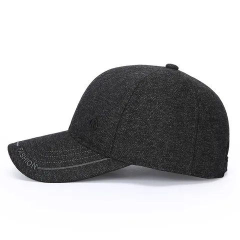 Men Winter Warm Baseball Cap Fleece Lined Windproof Ear Protection Hat Casual Outdoor Cotton Sports Cap