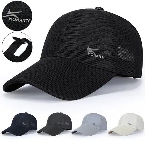 Men Women Breathable Mesh Baseball Cap Quick Drying Outdoor Sports Sun Protection Adjustable Casual Hat