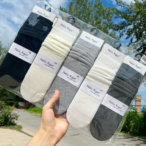 Women's Lolita Slouch Socks Casual Cotton Japanese Style Long Socks Ruffle Stacked Socks