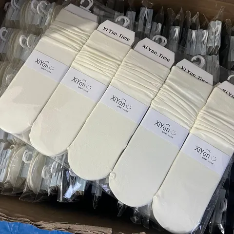 Calcetines Slouch por Encima de la Rodilla de Otoño Invierno para Mujer Lindo Lazo Color Sólido Algodón Medias Largas Estilo Preppy