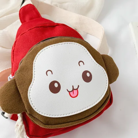 Παιδική Τσάντα Στήθους Crossbody από Καμβά Χαριτωμένο Μαμούθ Καρτούν Παιδική Τσάντα Ώμου για Μωρό Ταξίδι Casual Μοντέ D