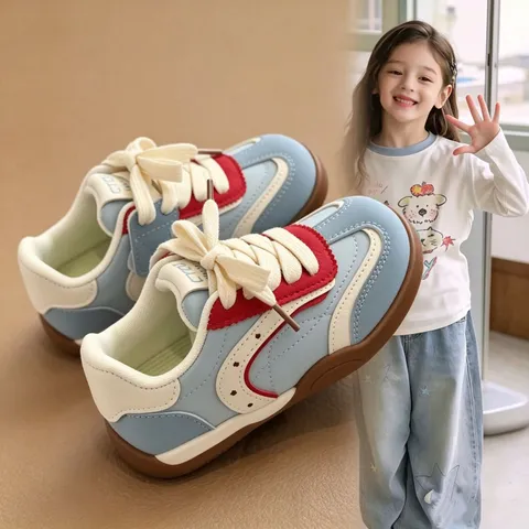 Chaussures Dad Rétro pour Enfants Baskets Doublées en Polaire Chaude pour Garçons Filles Semelle Épaisse Antidérapante Chaussures de Sport Velcro STZ2208