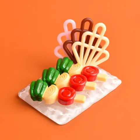 Simulation Fan Shaped Chocolate Lattice Pieces Resin Miniature Food Play Accessories For Cream Glue Phone Case DIY Decoration Material Craft Supplies