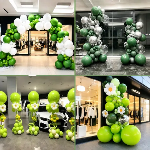 Ballonbogen Set Grüner Ballon Girlande Ständer Set Für Hochzeit Geburtstag Party Ladenöffnung Jubiläum Schaufenster Deko