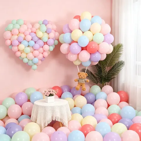 Macaron Latex Balloons Colorful Round Matt Balloons For Wedding Birthday Party Baby Shower Decoration