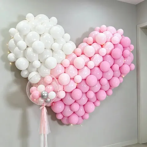Macaron Color 3D Heart Balloon Set For Birthday Proposal Wedding Engagement Party Decoration Romantic Aluminum Foil Balloons