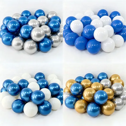 Blue Birthday Party Latex Balloons Metallic And Matte Balloon Arch Kit For Baby Shower Anniversary Celebration Party Decoration