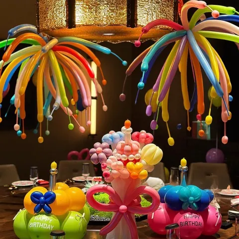 Mehrfarbige Lange Latex Feuerwerk Blume Form Ballons DIY Party Dekorationen Geburtstag Hochzeit Festival Shop Dekor