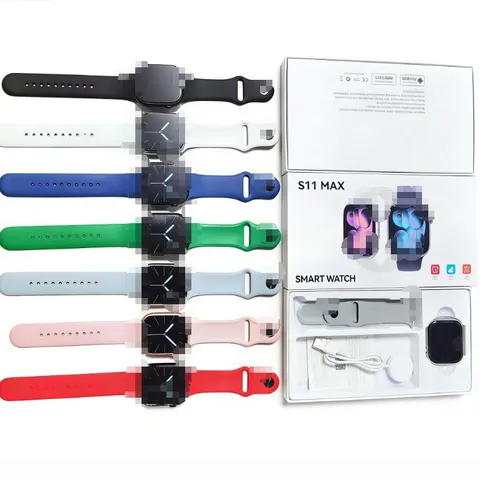 Minimalist Square Touch Screen Smart Watch Silicone Strap Pedometer Heart Rate Monitor Fitness Tracker Unisex Smartwatch