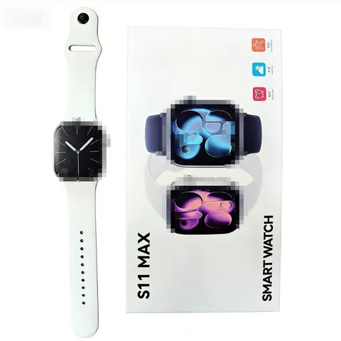 Minimalist Square Touch Screen Smart Watch Silicone Strap Pedometer Heart Rate Monitor Fitness Tracker Unisex Smartwatch
