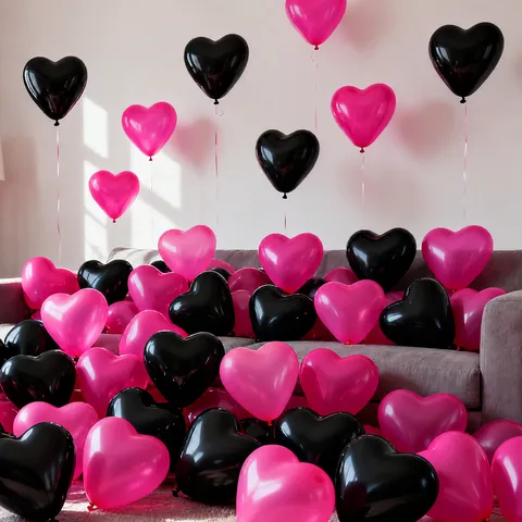 Heart Shaped Latex Balloons Romantic Party Decorations For Birthday Wedding Proposal Anniversary Celebration