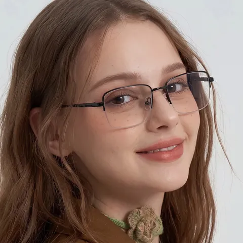Klassische Metall Quadratrahmen Blaulichtschutz Brille Für Damen Herren Business Pendeln Büro Brillen Optische Rahmen Ohne Rezept