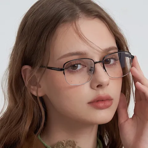 Klassische Metall Quadratrahmen Blaulichtschutz Brille Für Damen Herren Business Pendeln Büro Brillen Optische Rahmen Ohne Rezept