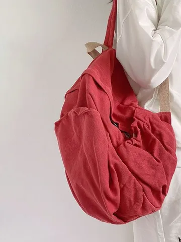 Zaino in Tela Lavata in Stile Coreano Minimalista Tinta Unita Cartella per Studenti Universitari Zaino per Pendolari Casual